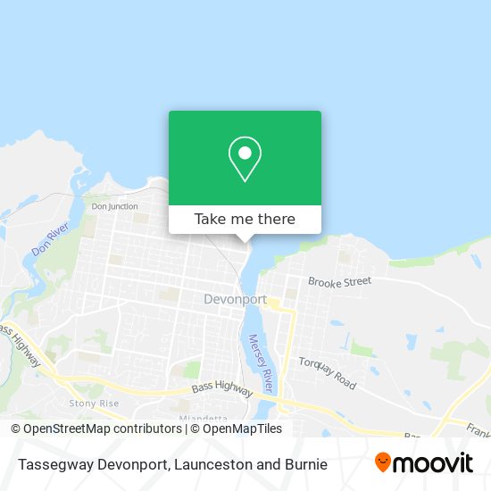 Tassegway Devonport map