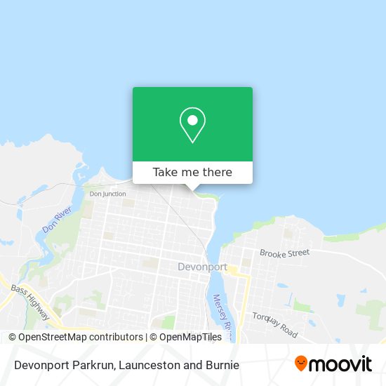 Devonport Parkrun map