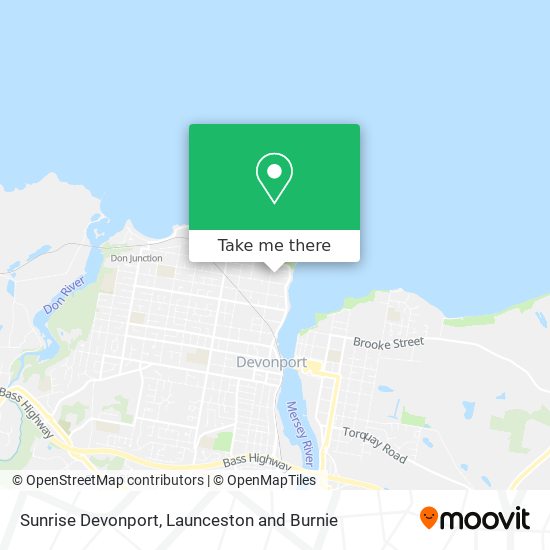 Sunrise Devonport map