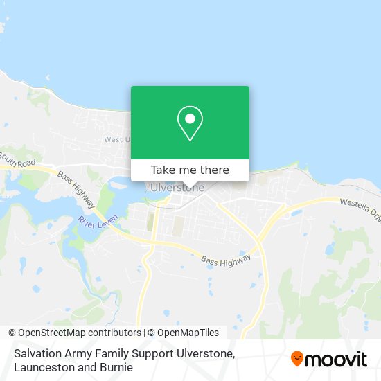 Salvation Army Family Support Ulverstone map