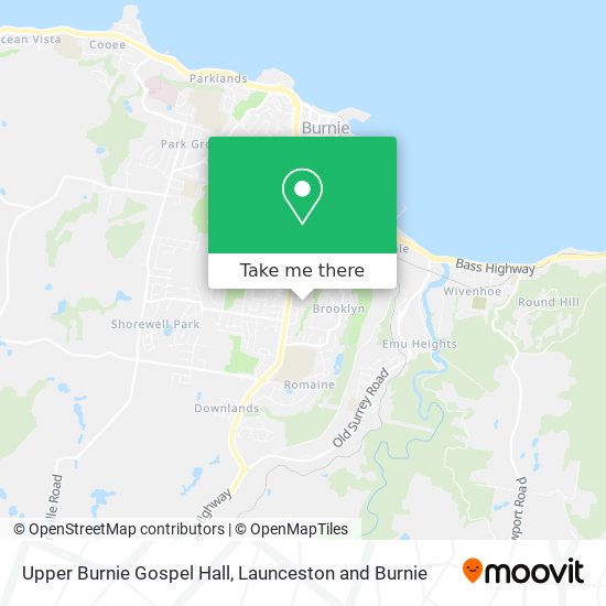 Upper Burnie Gospel Hall map