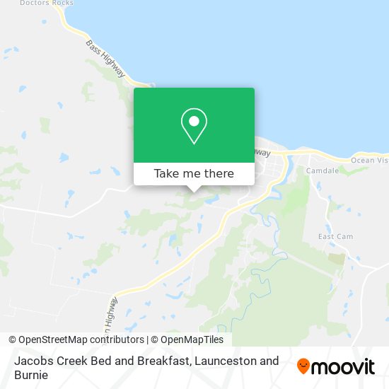 Jacobs Creek Bed and Breakfast map