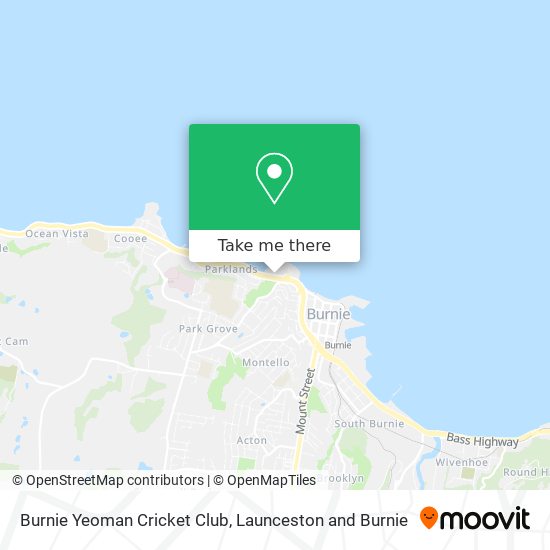 Mapa Burnie Yeoman Cricket Club