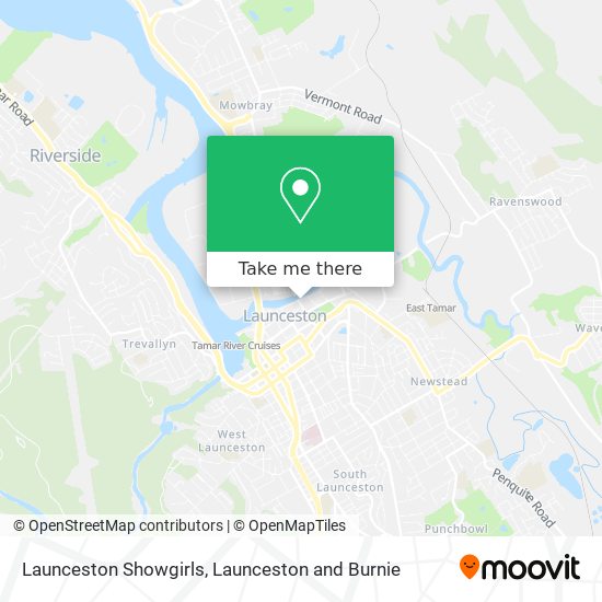 Launceston Showgirls map