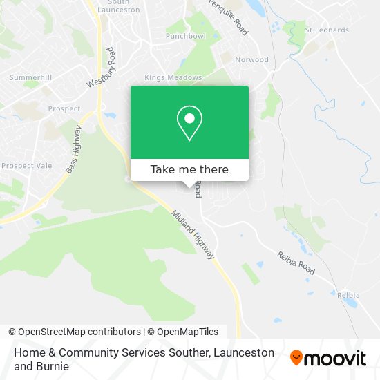 Home & Community Services Souther map