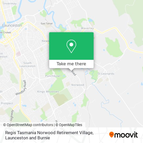 Regis Tasmania Norwood Retirement Village map