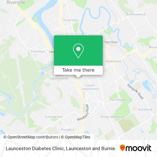 Launceston Diabetes Clinic map