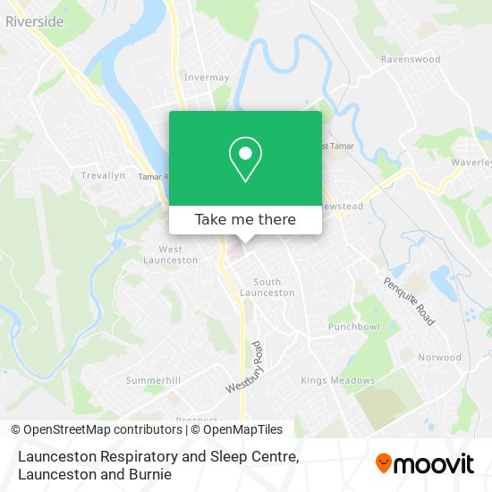 Mapa Launceston Respiratory and Sleep Centre