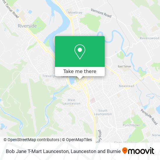 Mapa Bob Jane T-Mart Launceston