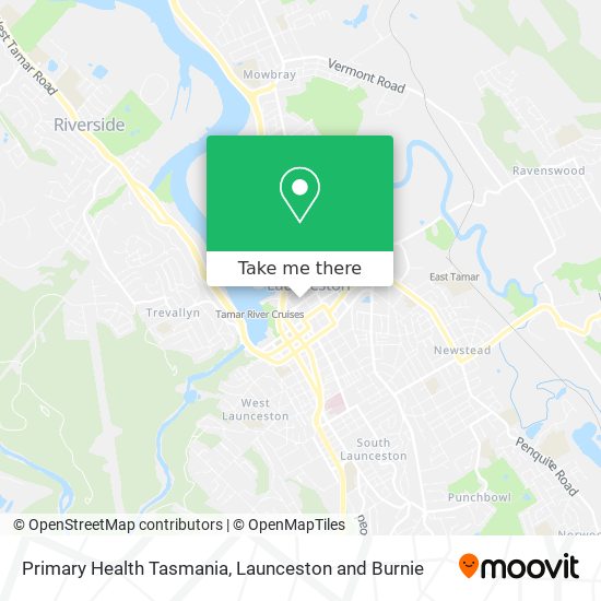 Primary Health Tasmania map