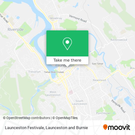 Mapa Launceston Festivale