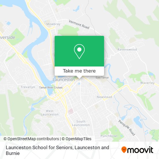 Launceston School for Seniors map