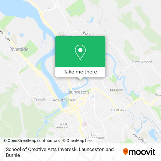 School of Creative Arts Inveresk map