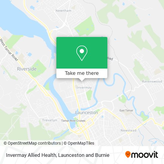 Mapa Invermay Allied Health