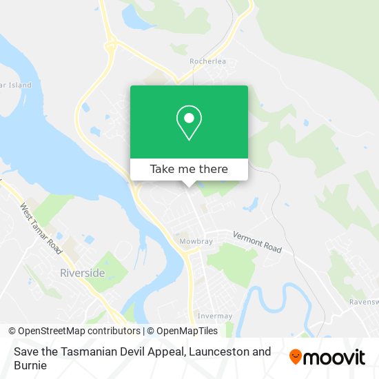Save the Tasmanian Devil Appeal map