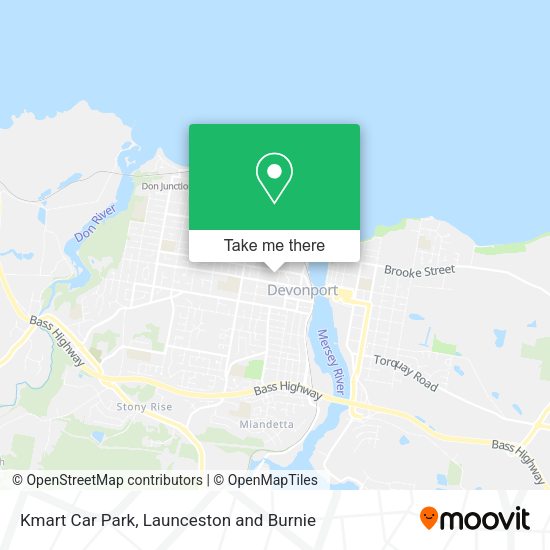 How to get to Kmart Car Park in Devonport by Bus?