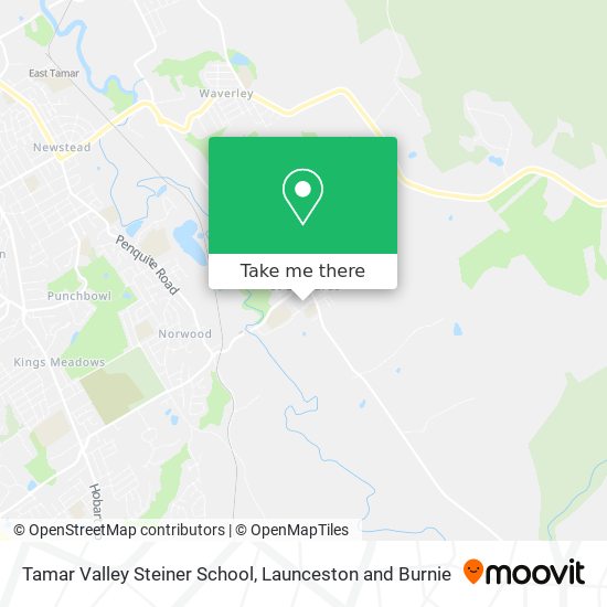 Tamar Valley Steiner School map