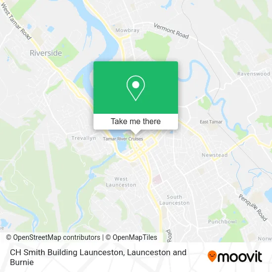 CH Smith Building Launceston map