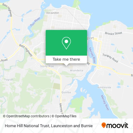 Mapa Home Hill National Trust