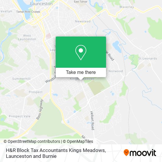 H&R Block Tax Accountants Kings Meadows map