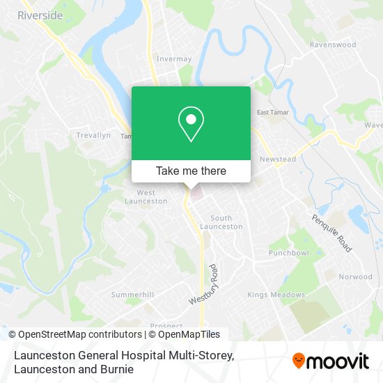 Mapa Launceston General Hospital Multi-Storey