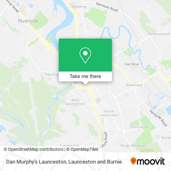 Mapa Dan Murphy's Launceston