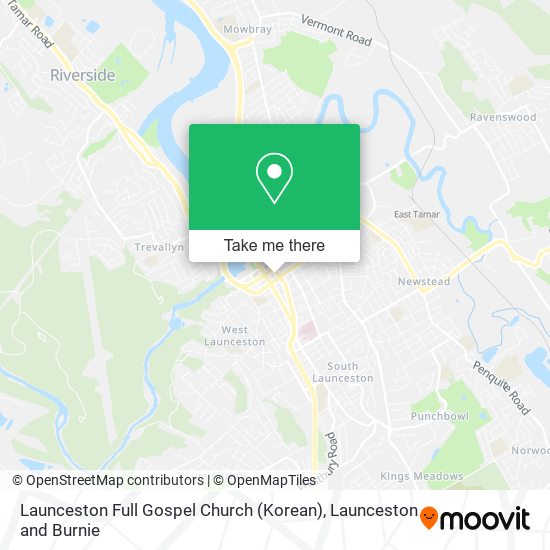 Mapa Launceston Full Gospel Church (Korean)