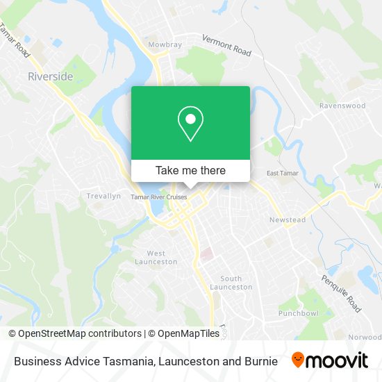 Business Advice Tasmania map