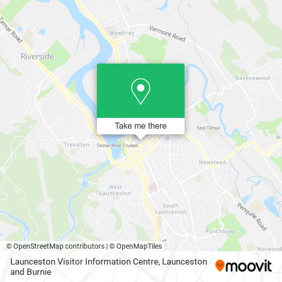 Launceston Visitor Information Centre map