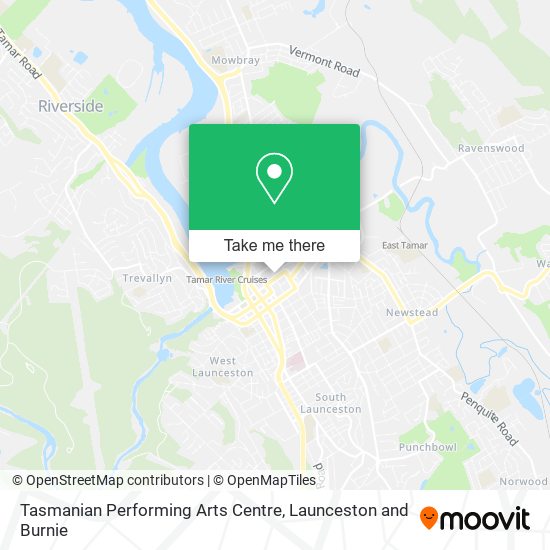 Mapa Tasmanian Performing Arts Centre