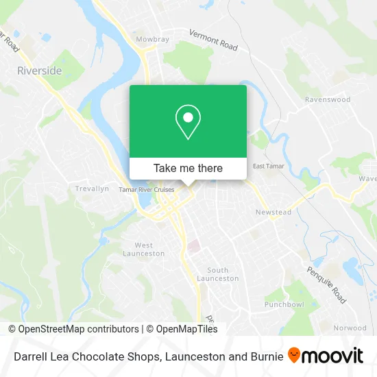 Mapa Darrell Lea Chocolate Shops