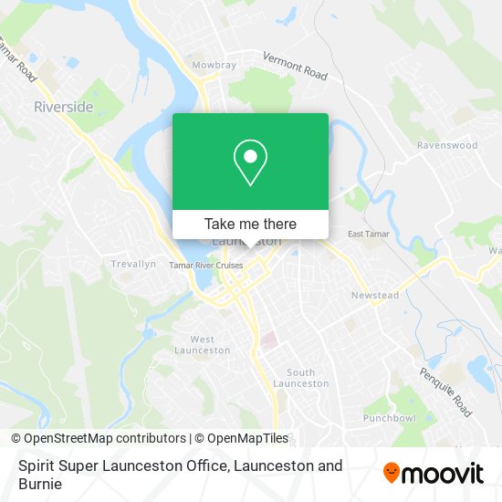 Spirit Super Launceston Office map