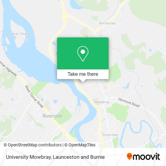 University Mowbray map