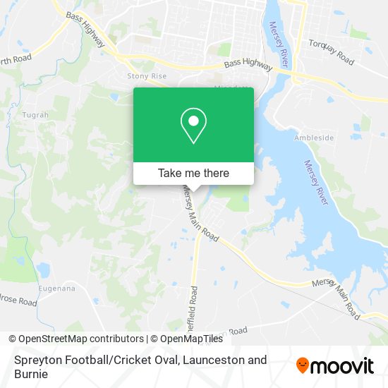 Spreyton Football/Cricket Oval map