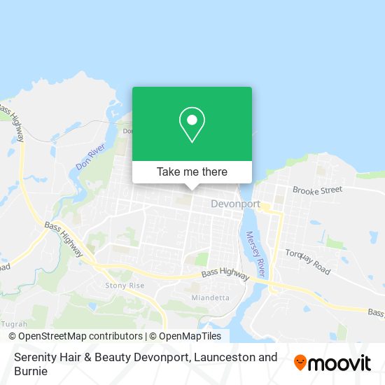 Serenity Hair & Beauty Devonport map