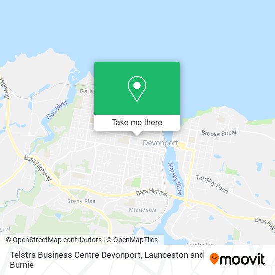 Telstra Business Centre Devonport map