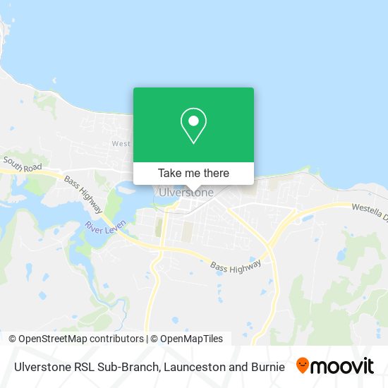 Ulverstone RSL Sub-Branch map