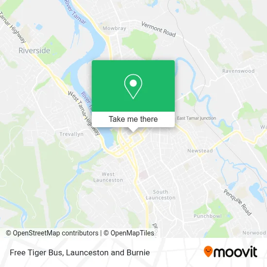 Tiger Bus Routes Map How to Get to Free Tiger Bus in Launceston - Pt B by Bus?