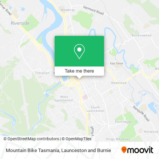 Mountain Bike Tasmania map