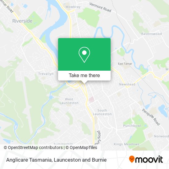 Anglicare Tasmania map