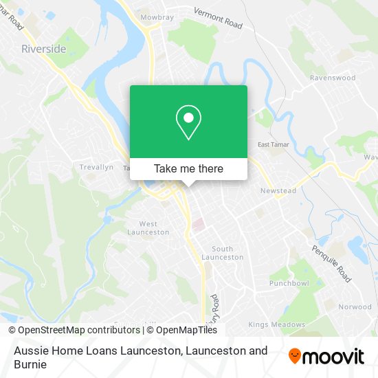 Mapa Aussie Home Loans Launceston