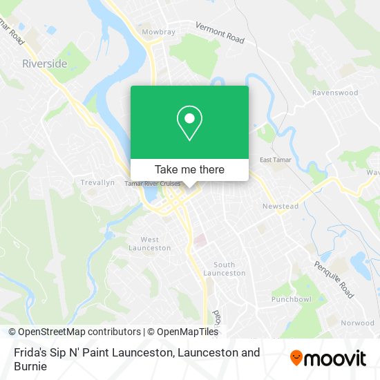 Frida's Sip N' Paint Launceston map