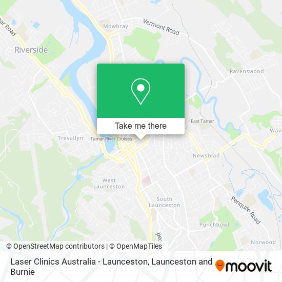 Laser Clinics Australia - Launceston map