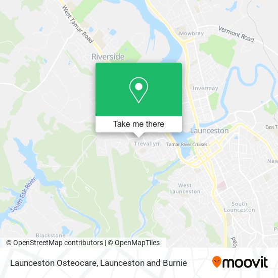 Launceston Osteocare map