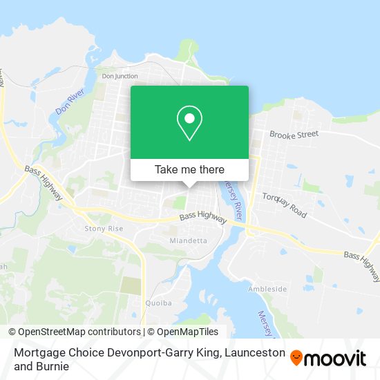 Mortgage Choice Devonport-Garry King map