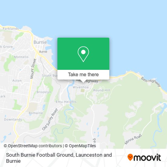 Mapa South Burnie Football Ground