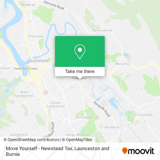 Move Yourself - Newstead Tas map