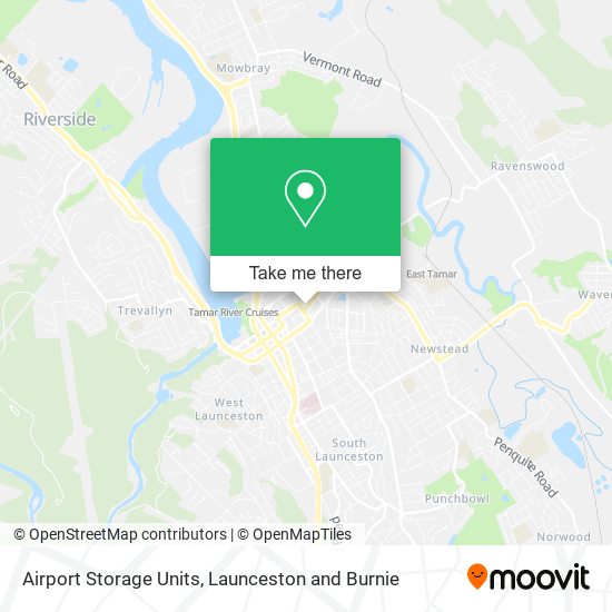 Airport Storage Units map