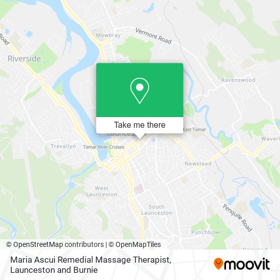 Maria Ascui Remedial Massage Therapist map