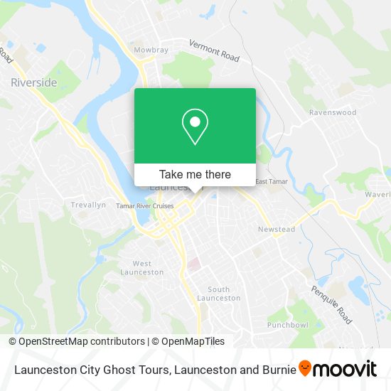 Launceston City Ghost Tours map